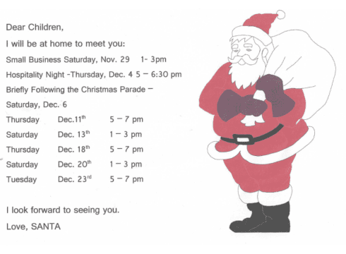 Santa at his Home on Second Street in Lewes