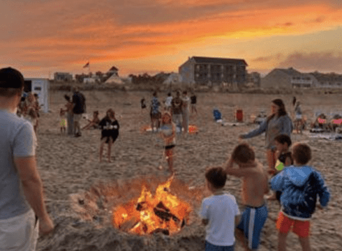 Bonfires on the Beach in Dewey
