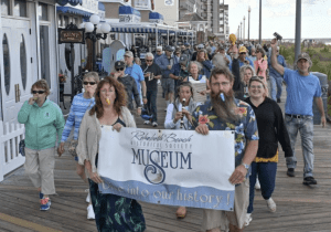 PIPING OUT ON THE BOARDWALK