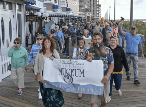 PIPING OUT ON THE BOARDWALK