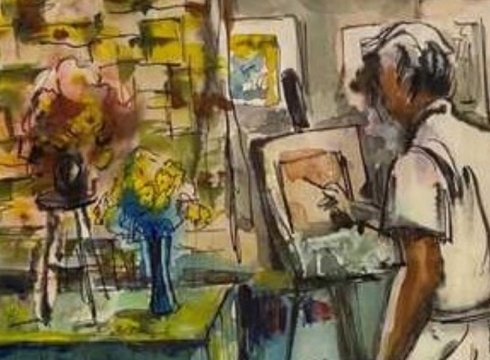 Studio Time: Sketch Group Paintings by Howard Schroeder