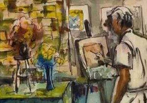 Studio Time: Sketch Group Paintings by Howard Schroeder